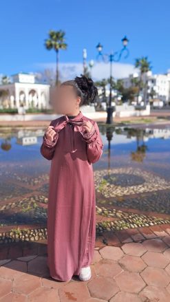 Alternative view of Ensemble abaya + khimar Perle & Dentelle
